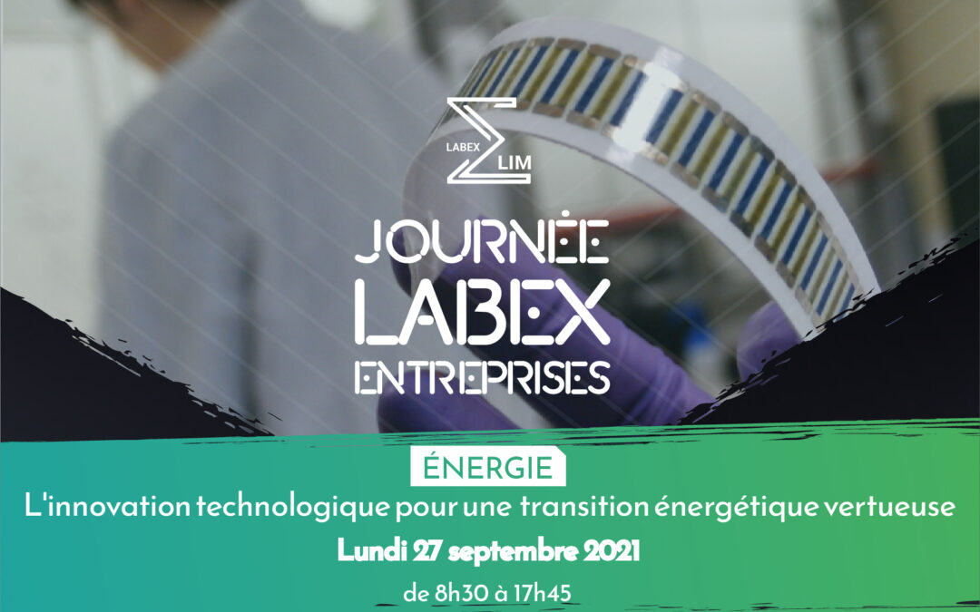Journée LABEX / Entreprises « Énergie : L’innovation technologique pour une transition énergétique vertueuse »