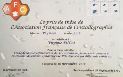 Prix de thèse de l&rsquo;Association Française de Cristallographie